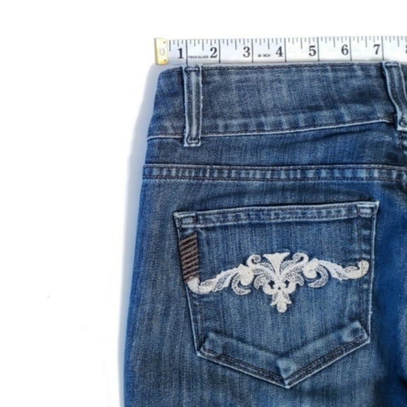 Paige HIDDEN HILLS BOOT CUT Embellished Jeans 27 - Picture 6 of 8